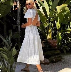 Zara  eyelet midi dress